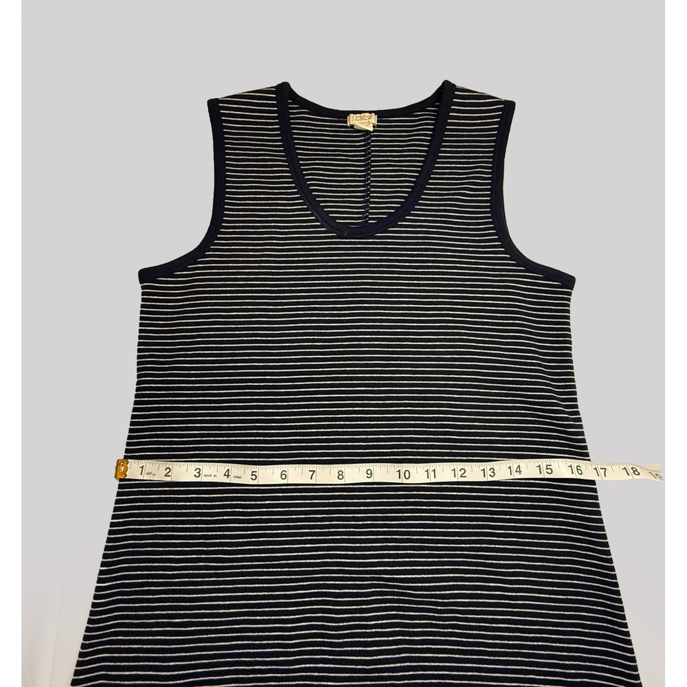 J Crew Dress Womens Extra Small Navy Blue White Striped Sleeveless Tank Casual - Picture 9 of 10